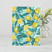 Carte Branches de citron bleu et jaune (Debout devant)