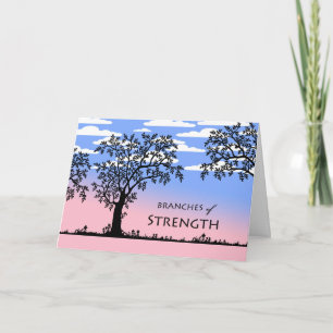 Carte Branches de force, d'encouragement, de cancer