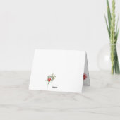 Carte Branches de houx à baies rouges pour les fêtes de  (Dos)