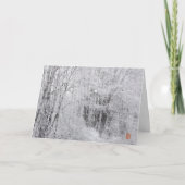 Carte Branches de neige fine Salutations de saison (Devant)