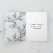 Carte Branches de Noël de l'ornement d'argent blanc Bow (Intérieur)