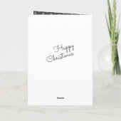 Carte Branches de pin de Noël mignon flocon de neige Pho (Dos)
