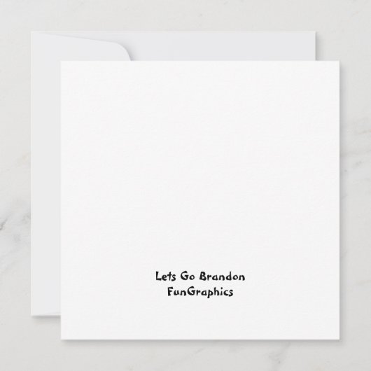 Carte Brandon Noël Trump Snowflake Holiday (Dos)