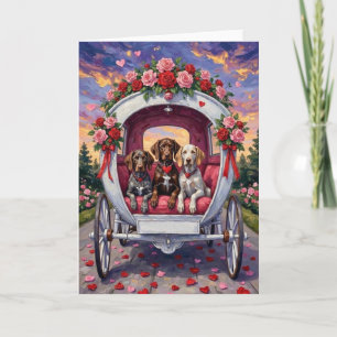 Carte Braque allemand à poil court  Saint-Valentin 