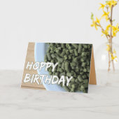 Carte Brasseurs de bière d'anniversaire Hoppy (Fleur jaune)