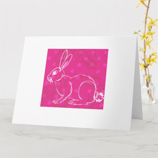 Carte Brave Bunny (Fleur jaune)