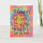 Carte Braver, Plus fort, Plus intelligent et plus inspir (Devant)