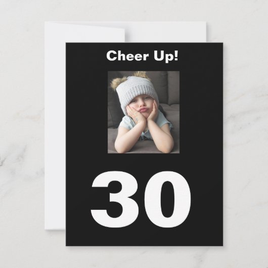 Carte Bravo ! 30e anniversaire Funny 30 Grumpy GIrl (Devant)