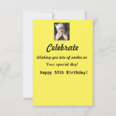 Carte Bravo ! 50e anniversaire Funny Grumpy Girl (Dos)