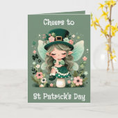 Carte Bravo au Jour de la Saint Patrick (Fleur jaune)