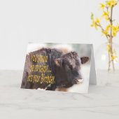 Carte Bravo Bull Birthday-personnaliser (Fleur jaune)