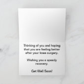 Carte Bravo Chirurgie Du Genou Teddy Bear (Intérieur)