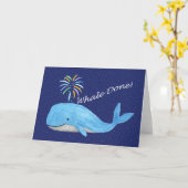 Carte Bravo Félicitations Baleine Fait Félicitations (Fleur jaune)