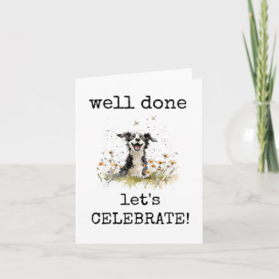 Carte Bravo, Félicitations, Drôle Chien Card