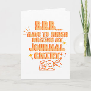 Carte BRB Dois Finir D'Écrire Mon Journal