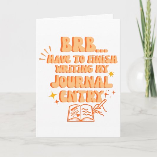 Carte BRB Dois Finir D'Écrire Mon Journal  (Devant)