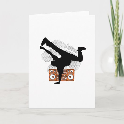 CARTE BREAKDANCER SILHOUETTE (Devant)