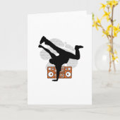 CARTE BREAKDANCER SILHOUETTE (Fleur jaune)
