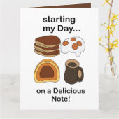 Carte Breakfast Starting My Day On a Delicious Note (Fleur jaune)
