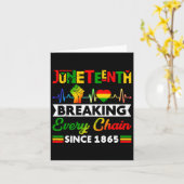 Carte Breaking Every Chain Since 1865 Juneteenth Black H (Fleur jaune)