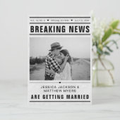 Carte Breaking News Newspaper Template Photo Grunge (Debout devant)
