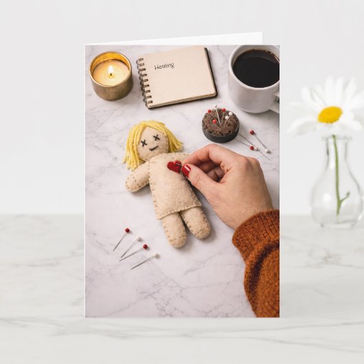 Carte Breaking Up Is Hard To Do Closure Voodoo Doll (Petite plante)