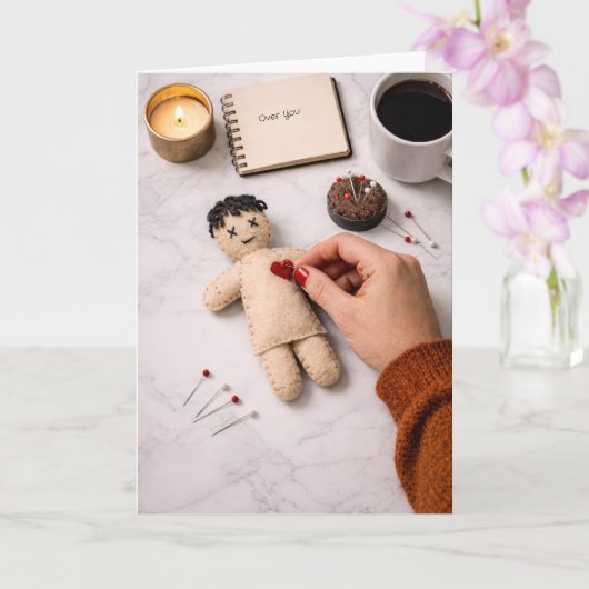 Carte Breaking Up Is Hard To Do Over You Illustration (Orchidée)