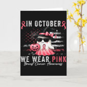 Carte Breast Cancer Halloween In October We Wear Nk Us F (Fleur jaune)