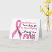 Carte Breast Cancer I Proudly Wear Pink 1 (Fleur jaune)
