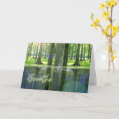 Carte Breathe Bon Voyage Woods et Lake Reflection (Fleur jaune)