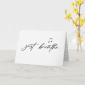 Carte Breathe texte avec note de musique (Fleur jaune)