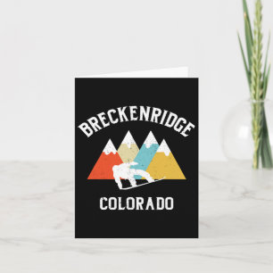 Carte Breckenridge Colorado Snowboard vacances Souvenir