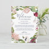 Carte Breeze tropical Bienvenue Lettre & Itinéraire (Debout devant)