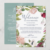 Carte Breeze tropical Bienvenue Lettre & Itinéraire (Devant / Derrière)