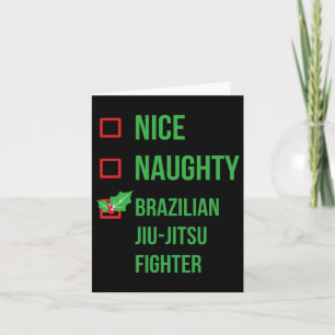 Carte Brésil Jiu-jitsu Fighter Funny Pajama Noël