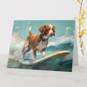 Carte Bretagne Spaniel Beach Surf Peinture