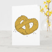 Carte bretzel chaud salé (Fleur jaune)