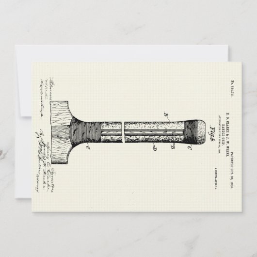 CARTE BREVET DE MACHINE À COUCHER - CIRCA 1906 (Devant)