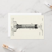 CARTE BREVET DE MACHINE À COUCHER - CIRCA 1906 (Devant/Arrière en situation)