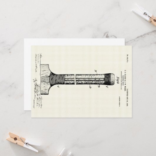 CARTE BREVET DE MACHINE À COUCHER - CIRCA 1906 (Devant/Arrière en situation)