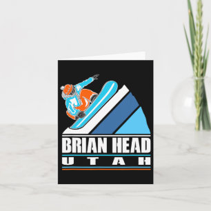 Carte Brian Head Utah - Snowboardeur Vintage