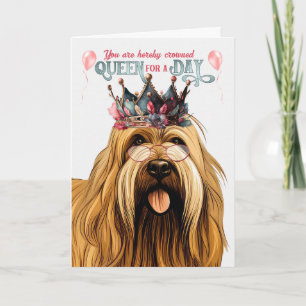 Carte Briard Dog Queen pour une journée drôle d'annivers