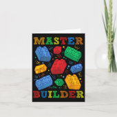 Carte Brick Builder Funny Blocks Master Builder Cadeau P (Devant)