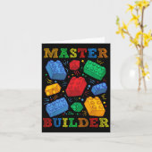 Carte Brick Builder Funny Blocks Master Builder Cadeau P (Fleur jaune)