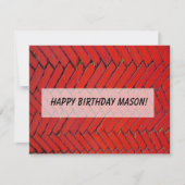 Carte Brick rouge Chevron (Devant)