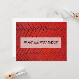 Carte Brick rouge Chevron