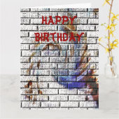 CARTE BRICK WALL (Fleur jaune)