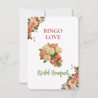 Carte Bridal Shower Game Bingo Card – Bridal Bouquet