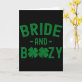 Carte Bride And Boozy Irish St Patrick's Day Funny Shamr (Fleur jaune)