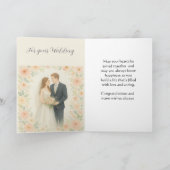 Carte Bride and Groom Custom Names Congratulations   (Intérieur)